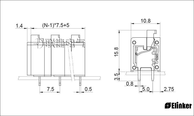 LS236-3.81/5.0弹簧式接线端子